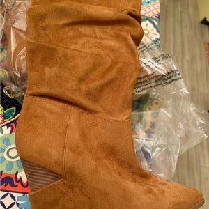 New Jessica Simpson Helveta 2 Cognac Women's Brown Suede Boots